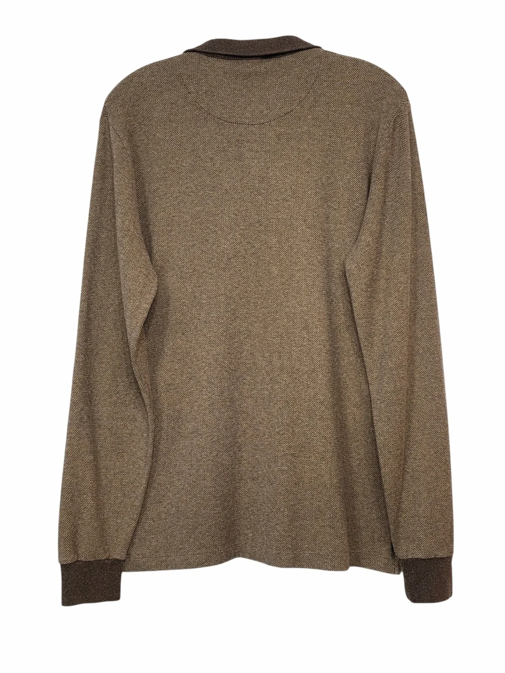 Polo Golf Ralph Lauren Men’s S Brown Herringbone Alpaca Blend 1/4 Zip